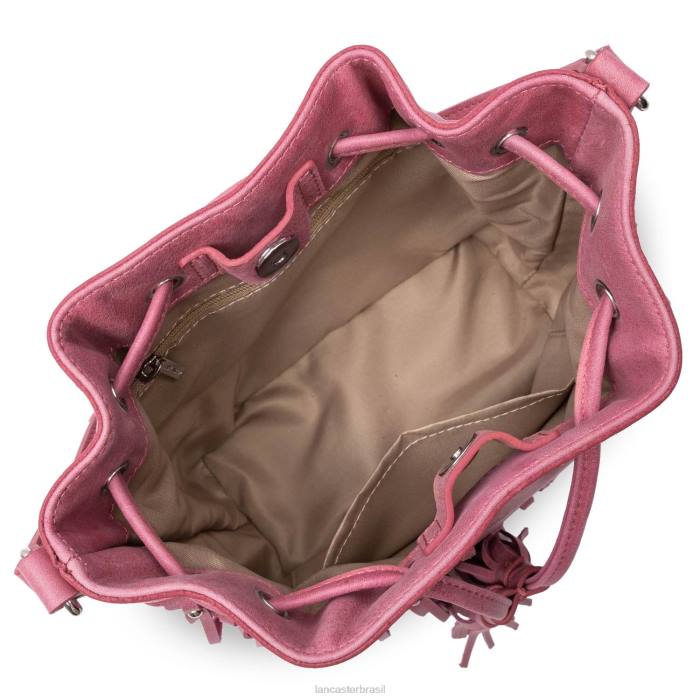 mulheres Lancaster Paris Fuxia bolsa bucket com franja country RBF44543