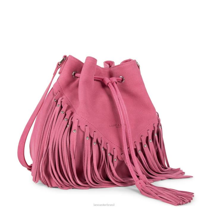 mulheres Lancaster Paris Fuxia bucket bag santa fe franja RBF43701
