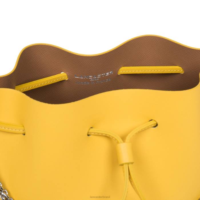 mulheres Lancaster Paris amarelo em camelo bolsa bucket pequena pur & element city RBF4524
