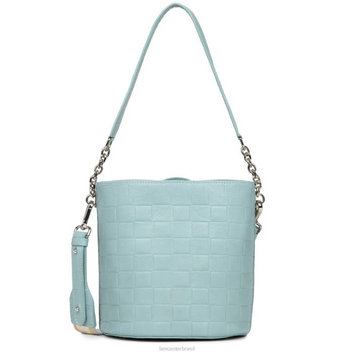 mulheres Lancaster Paris azul celeste bolsa bucket gaufre RBF44403