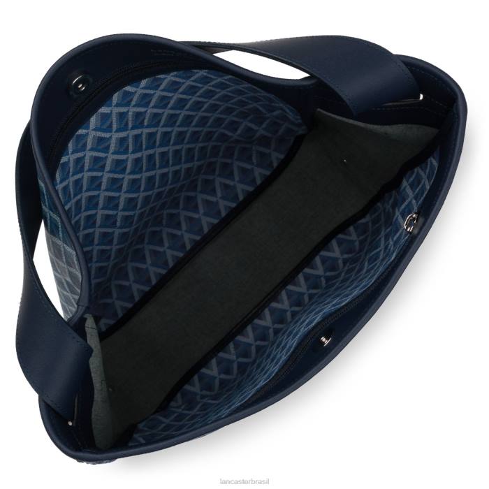 mulheres Lancaster Paris azul elétrico ícone de bolsa balde grande RBF44552