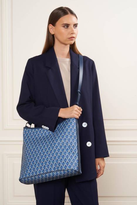 mulheres Lancaster Paris azul saco de balde ícone RBF44539