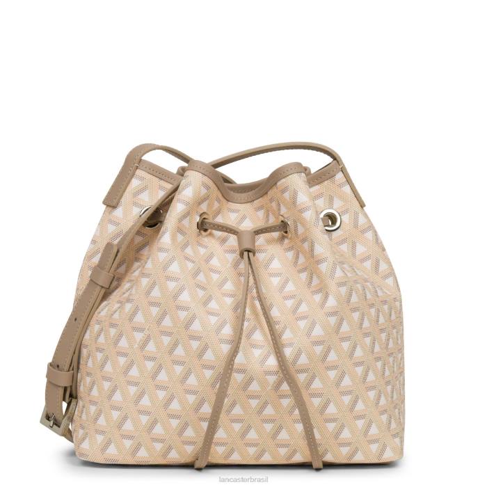 mulheres Lancaster Paris bege ícone de bolsa balde RBF43865