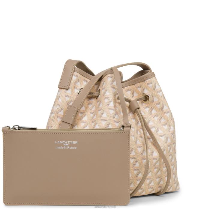mulheres Lancaster Paris bege ícone de bolsa balde RBF43865