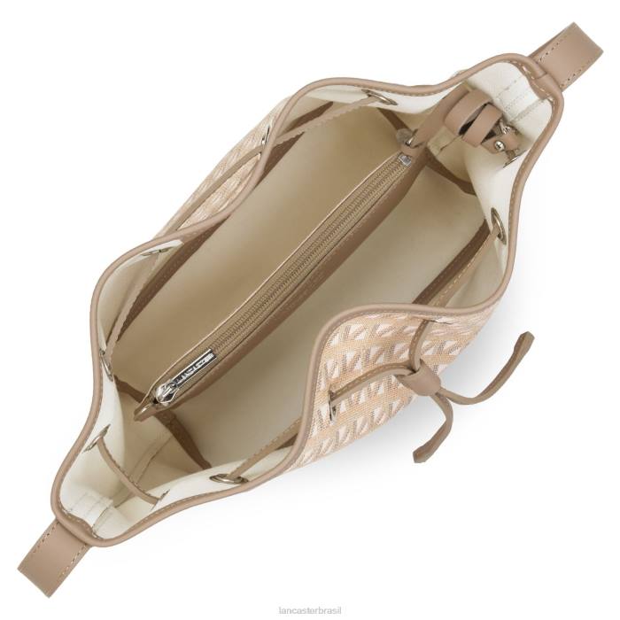 mulheres Lancaster Paris bege ícone de bolsa balde RBF43865