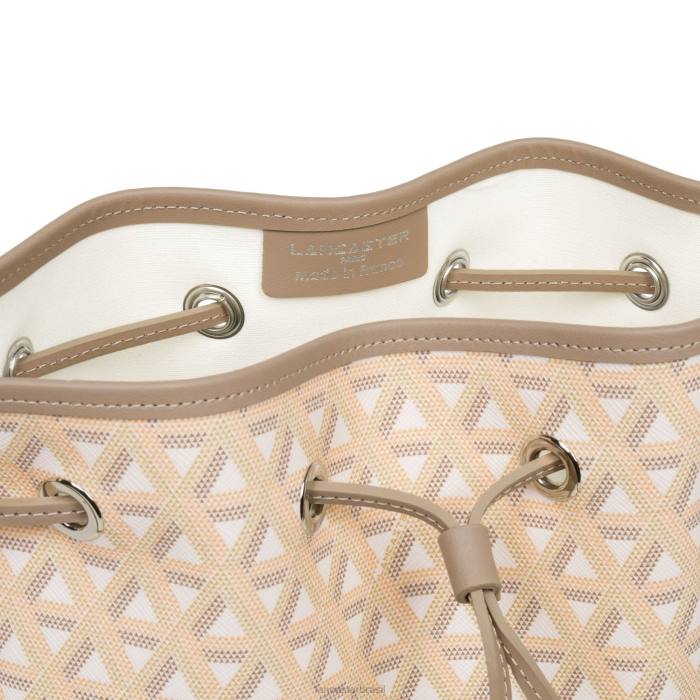 mulheres Lancaster Paris bege ícone de bolsa balde RBF43865