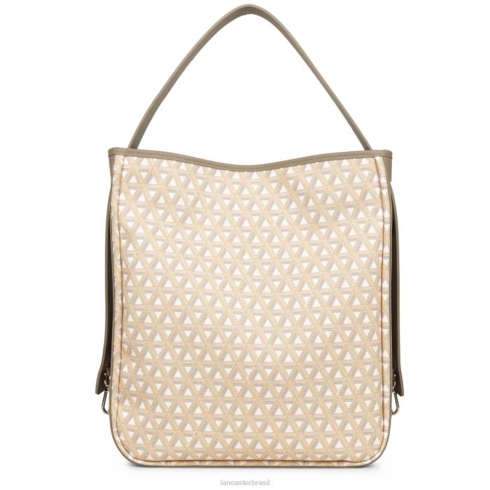 mulheres Lancaster Paris bege ícone de bolsa balde grande RBF44551