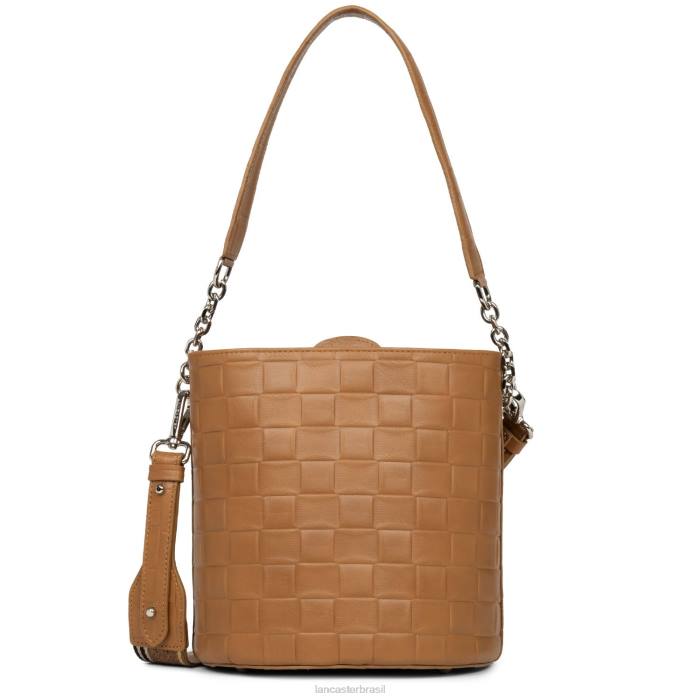 mulheres Lancaster Paris camelo bolsa bucket gaufre RBF44401