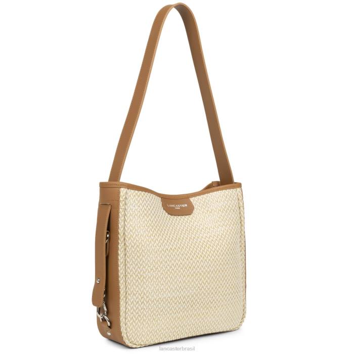 mulheres Lancaster Paris camelo bolsa bucket midi real RBF43273