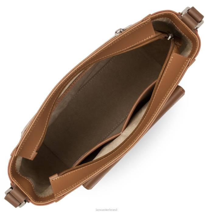 mulheres Lancaster Paris camelo-potiron-vison bolsa bucket lisa RBF44284