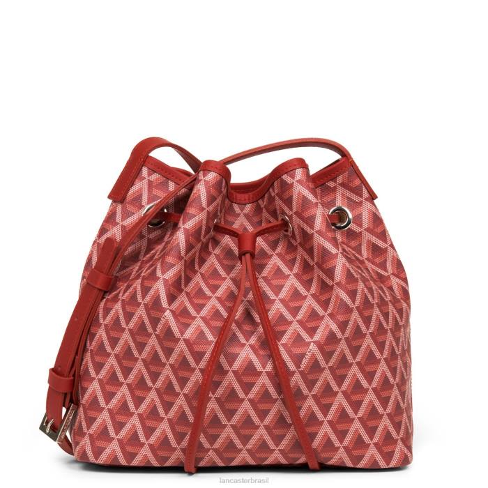 mulheres Lancaster Paris carmim ícone de bolsa balde RBF43864