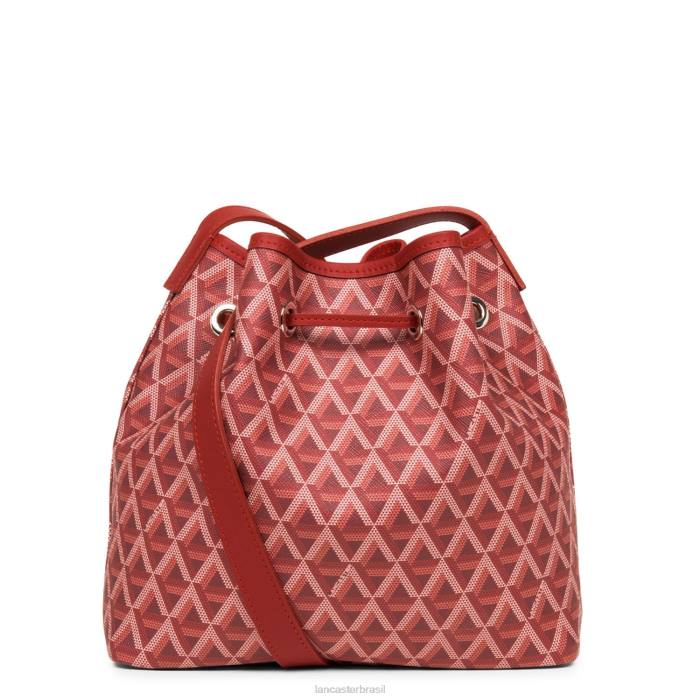 mulheres Lancaster Paris carmim ícone de bolsa balde RBF43864