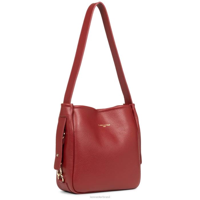 mulheres Lancaster Paris carmin-em-blush m bucket bag foulonne duplo RBF43294