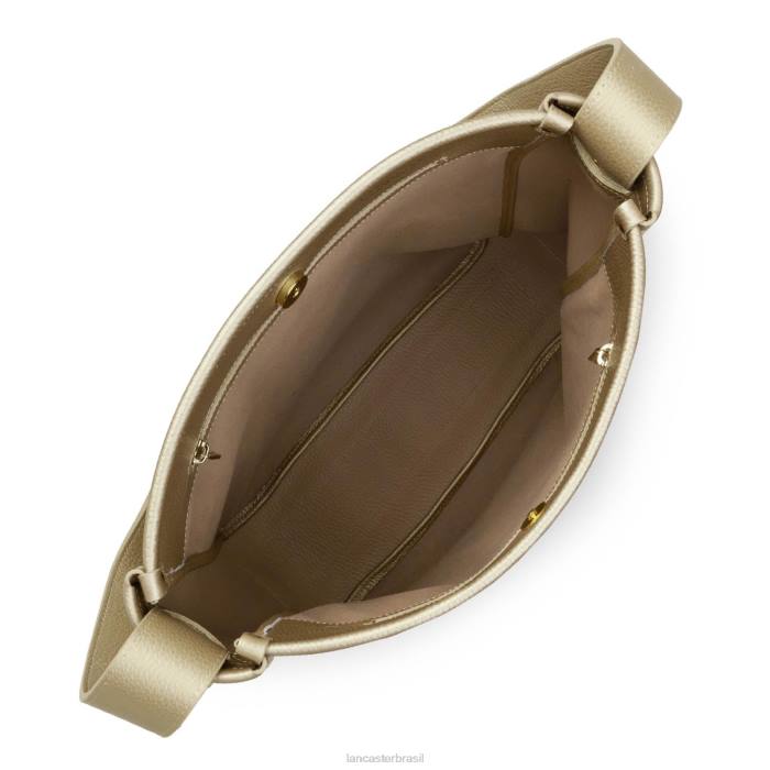 mulheres Lancaster Paris champanhe nu bolsa bucket grande foulonne dupla RBF43301