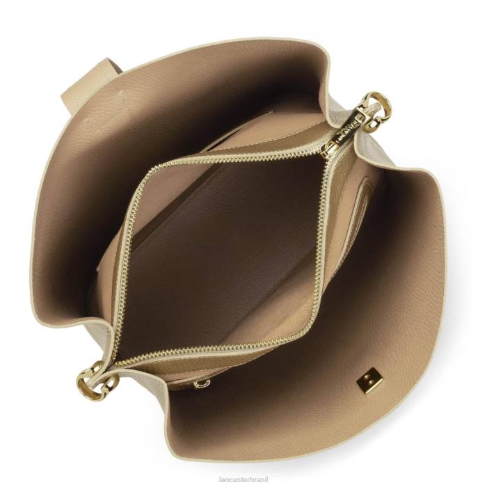 mulheres Lancaster Paris champanhe nu m bucket bag foulonne duplo RBF44155