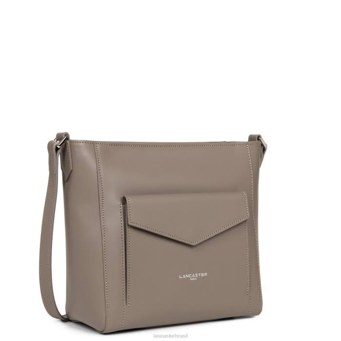mulheres Lancaster Paris cinza bolsa bucket lisa RBF44281
