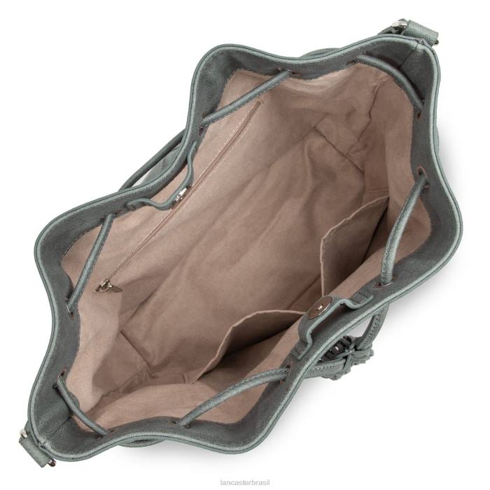 mulheres Lancaster Paris cinza bucket bag santa fe franja RBF43702