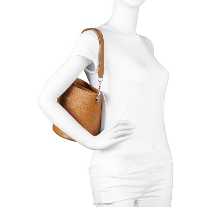 mulheres Lancaster Paris cru bolsa bucket gaufre RBF44402