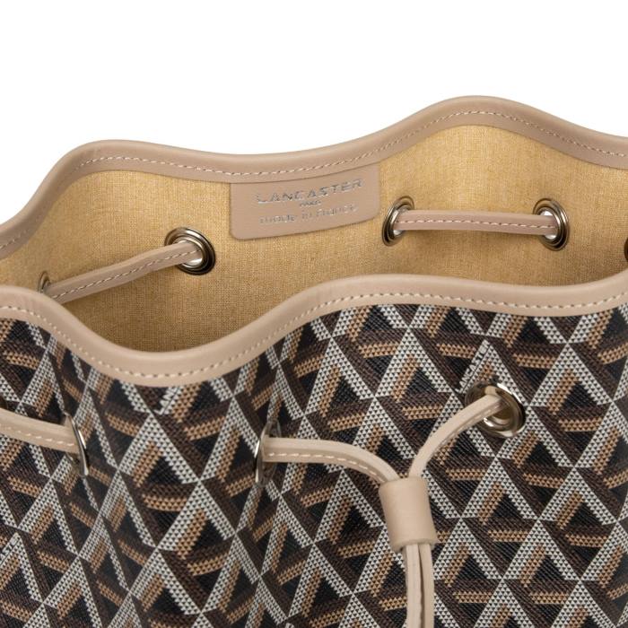mulheres Lancaster Paris marrom-nu ícone de bolsa balde RBF43868