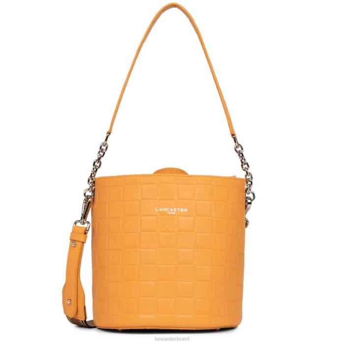 mulheres Lancaster Paris ocre bolsa bucket gaufre RBF44405
