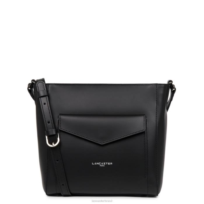 mulheres Lancaster Paris preto bolsa bucket lisa RBF44275