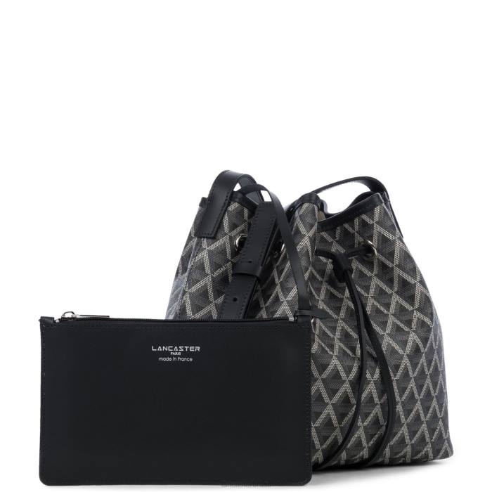 mulheres Lancaster Paris preto ícone de bolsa balde RBF43867