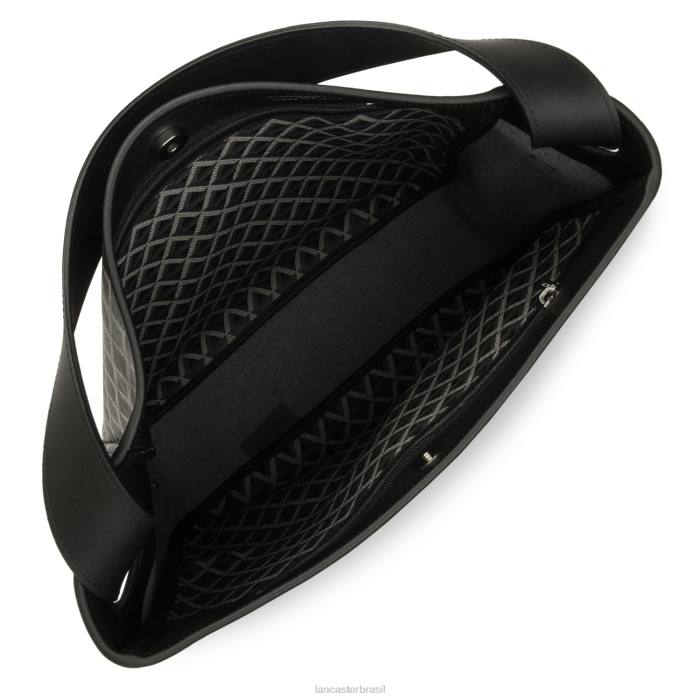 mulheres Lancaster Paris preto ícone de bolsa balde grande RBF44550
